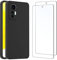 NEW'C Cover per Xiaomi 12 Lite in custodia silicone ultra sottile nero e 2 × vetro temperato per Xiaomi 12 Lite, pellicola protettiva per schermo