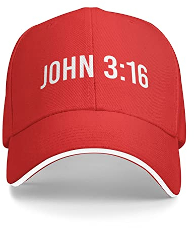 IUBBKI Hut John 3:16 Believer Jesus Baseball Cap Männer Cowboy Hut Frauen Trucker Hut Golf Dad Cap Angeln Hut Schwarz