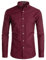 PARKLEES Chemise Oxford décontractée à manches longues pour homme, bordeaux, S