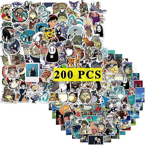 GTOTd Japan Cartoon Stickers (200Pcs) Anime Gifts Merchandise Merch Party Supplies Vinyl Water Bottle Luggage Guitar Skateboard Cute Aesthetic Manga Gifts for Teens