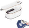 1000W Mini Planchas De Vapor Verticales, Vaporizador De Ropa Rotativo, Plancha de Vapor Portátil de Mano para Viaje con Deposito, Máquina de Planchar para El Hogar Y Los Viajes-Blanco