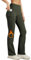 WILLIT Damen Thermo Flare Leggings Winter Fleece gefütterte Yogahose Warm Sportleggins Laufhose Bootcut Hose High Waist mit Taschen Olivengrün L