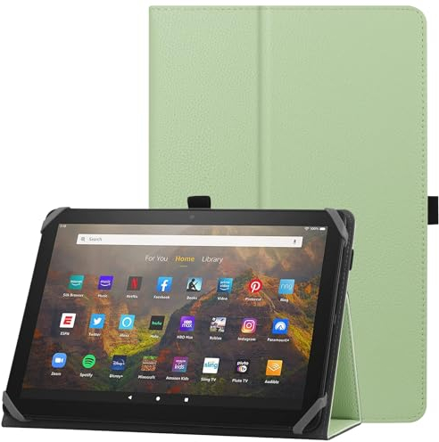 HoYiXi Custodia universale per 10-11 pollici Tablet Fire Max 11 2023 con supporto e Cover per cinturino da polso per 10-11 Samsung Lenovo Huawei Android Tablet - verde