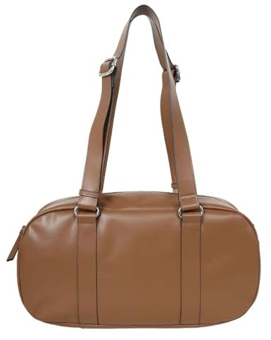 CINQUE Leder Handtasche Henkeltasche Diane Bowling Bag Brown braun