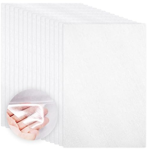 Xerteam 15Pcs Iron On Adhesive Double-Sided Patch 11.81x 7.88In fusible interfacing for Sewing, Fusible Iron On Interfacing Fabric Patch For Clothes and Bags, Double Sided Interfacing