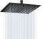KINLIV 10 Rain Shower Head Matte Black - All Metal Stainless Steel 304, Ultra Thin Design, Modern Bathroom Square Rainfall Showerheads - Full Body Coverage Bath Shower