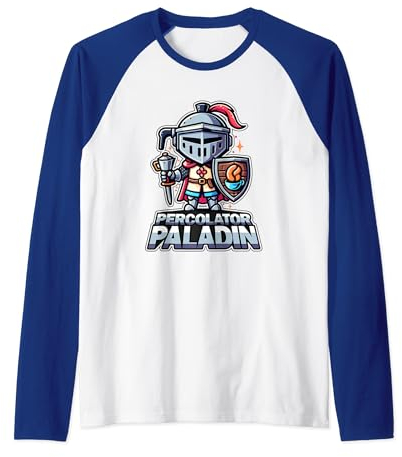 Percolateur Paladin The Coffee Knight Chibi Manche Raglan