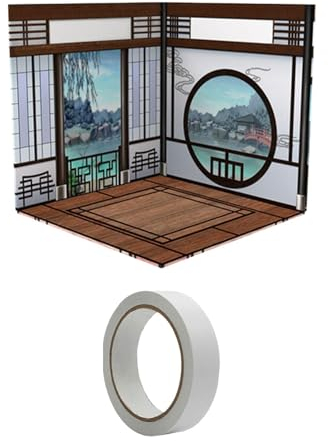 MagiDeal Maßstab 1/12 Hintergrund Hintergrund Organizer Schaufenster Modell Szene für Action-Figuren Soldat Szene Zubehör Puppen Diecast Auto, Chinesisches Haus