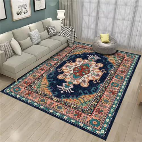 RUGMRZ Babyzimmer Deko Retro Mode Decoration Bedroom Teppich blau Gleitschutz Teppich Outdoor Teppiche babyzimmer deko babyzimmer teppich80x120CM