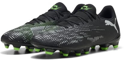 PUMA Future 8 Play FG/AG, Zapatillas de fútbol Unisex Adulto, Black Silver-Fluo Green, 45 EU
