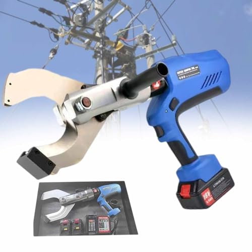 Cable Cutter Hydraulic with 180KN, Electric Φ105~120mm Wire Cutter Cable Scissors with Battery, Battery Operated Wire Cutting Tool for Copper/Al Cable Wire,EZ-120C