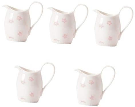 PRETYZOOM 5 Uds Cafetera Jarra De Crema Jarra De Leche De Cerámica Jarra De Leche Jarra De Salsa Jarra De Leche Pequeña De Porcelana Jarra De Jarra De Crema De Cerámica Hervidor De