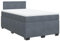 vidaXL Boxspringbett, Polsterbett Bett mit LED Matratze Kopfteil, Bettgestell mit Lattenrost, Doppelbett für Schlafzimmer, Dunkelgrau 120x200cm Samt