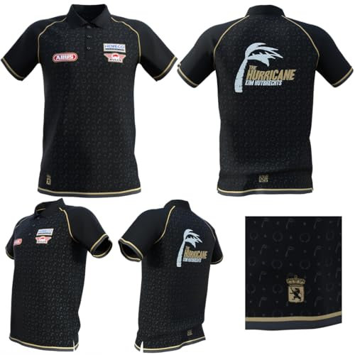 Bull’s Kim Huybrechts Dart Shirt - Offizielles Trikot, Atmungsaktives & Langlebiges Material, Stilvolles Design, Größe M - Unterstützen Sie Ihren Dart-Held!