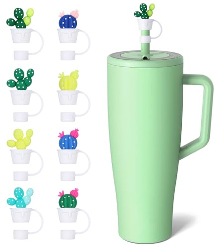 EeYahYong 8Pcs Colorful Silicone Straw Cover Set for Brumate Era 40 Oz | Straw Toppers for Brumate Tumbler Cactus Straws Covers Cap for Tumblers Straws Covers Compatible with Brumate Era Accessories