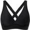 2024 - Femmes Maillots de bain élastiques hauts à Armatures couverture complète Haut de Bikini Push Up Maillot de bain Haut Court cravate DOS Maillot de bain hauts S Tops (Black, L)
