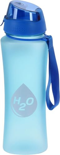 LS-LebenStil Sportflasche Trinkflasche 650ml Blau Tritan Wasserflasche Klappdeckel auslaufsicher wasserdicht für Uni, Arbeit, Fitness, Fahrrad, Outdoor, Leicht, Stoßfest, Wiederverwendbar