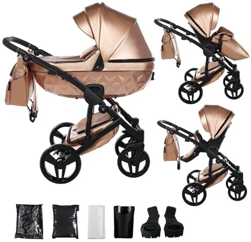 Junama Kinderwagen Diamond S Class 2in1 3in1 4in1 (05 - Braun, 2in1 mit Adaptern)