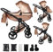 Junama Kinderwagen Diamond S Class 2in1 3in1 4in1 (05 - Braun, 2in1 mit Adaptern)