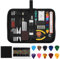 Kulannder Guitar Accessories 56PCS, Guitar Cleaning Kit with Handy Carry Bag, Guitar Gifts For Men For Intonation Adjustment Repair, Guitar Maintenance Kit For Beginners