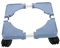 Cabilock Gas Bottle Stand Flowerpot Bracket Heavy Duty Easy Rolling Base No Tool Assembly for Fridge Washing Machine