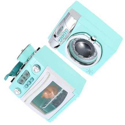 TOYANDONA 2piezas Mini Casa Creativa Lavadora Horno Electrodomésticos Pequeños Simulación