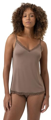Mey Damen Camisole: Spitzenverzierung, Spaghettiträger verstellbar, Seidige Viskose, Serie Poetry Temptation