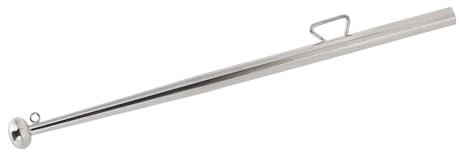 Fafeims Einfache Installation, 24-Zoll-Bootsfahnenmast für Marine-Yacht-, 316-Edelstahl-Yachtfahnenmast (Großer Kugelkopf 25 mm / 1 Zoll)