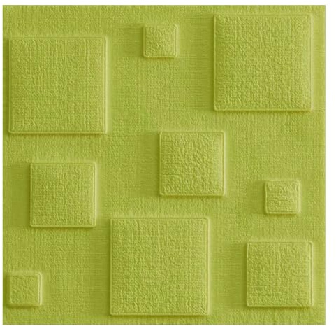 3D Wandpaneele, 30 x 30 cm Blockdesign Wandverkleidung Paneele, Dekoren Deckenpaneele, Wanddeko Platten, Wandtattoos aus Polyethylen XPE, 8 mm Stärke (Grün)