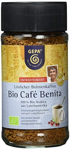 GEPA Café orgánico Benita descafeinado instantáneo, 100 g (1 unidad)