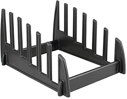 Hygiplas Plastic Chopping Board Rack 6 Slots 25mm, Black Large GG699 | Prevents cross-contamination by keeping wet boards separate, promoting hygienic air drying to free up kitchen worktop space.