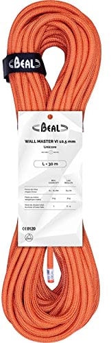 Beal Unisex – Erwachsene Kletterseil Seil, Orange, 50 m