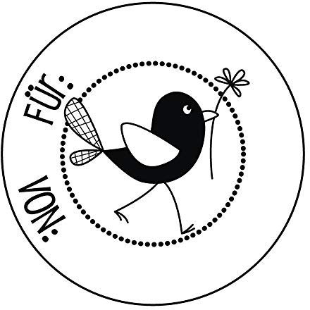 Rayher Stempel Geschenkanhänger, rund, 3 cm ø, Motivstempel Holz, Holzstempel, Butterer Stempel, Rundstempel, 28890000