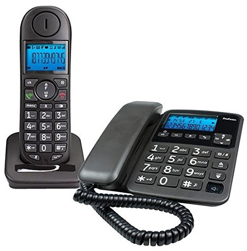 Profoon PDX-6350 COMBO Big Button DECT Cordless Landline Telephones