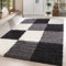 HomebyHome Shaggy Teppich Läufer Flur 80 x 150 cm - Shaggy Teppich Hochflor Schwarz Extra Weich und Flauschig - Bettvorleger Teppiche für Schlafzimmer - Waschbarer Küchenläufer - Carpet, Halı, Kilim
