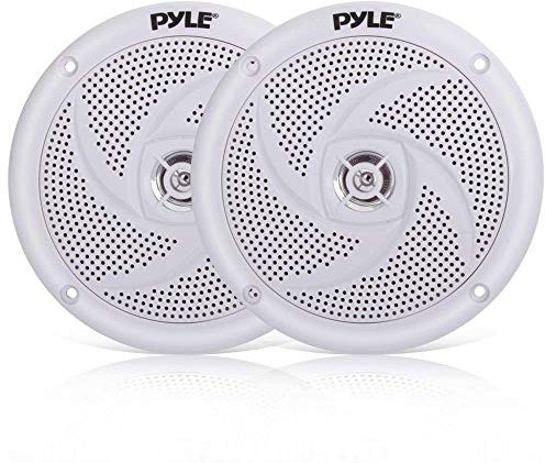 Pyle Altavoces Marinos, 4”, Sonido Estereo, Exteriores, Resistentes al Agua y a la Intemperie, Potencia de 100V, 1 par
