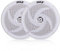 Pyle Altoparlanti Marini, Casse Audio 10 Centimetri, Speaker a 2 Vie Impermeabili e Resistenti alle Intemperie con Potenza di 100 Watt e Design Sottile, 1 Paio, Bianco