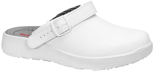 ELTEN Clog Levy White ESD OB, Damen und Herren, Textil, leicht, klassisch 40, Weiß