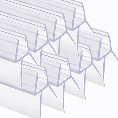 Lindman Premium Duschtürdichtung 8 x 100 cm mit verlängerter Gummilippe für trockenen Boden im Badezimmer, Glastür, Duschdichtung für 6 mm, 7 mm, 8 mm Glasstärke, Duschkabine mit wasserabweisender Wir