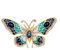 Mecool Butterfly Brooch Palace Rétro Pin Corsage Broche Papillon Pin Badge pour les femmes et les filles