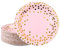 Piatto usa e getta Bronzing Pink Stripes Accessorio per paillette Vassoio di carta rosa per compleanno Decorazioni natalizie 30 pezzi