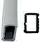 SN-TEC Universal Stahlzargendichtung, Türdichtung SNZ 1110, Breite: 10mm, Höhe: 16mm zum einstecken, Farbauswahl: Weiß/Grau (30 Meter, Grau)