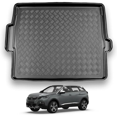 NOMAD Peugeot 3008 (2017+) Boot Liner [Upper Boot Position - Not for Hybrid Models] Tailored Car Floor Mat Protector Non Slip Waterproof Raised Edges Compatible Custom Accessory Dog & Pet Friendly