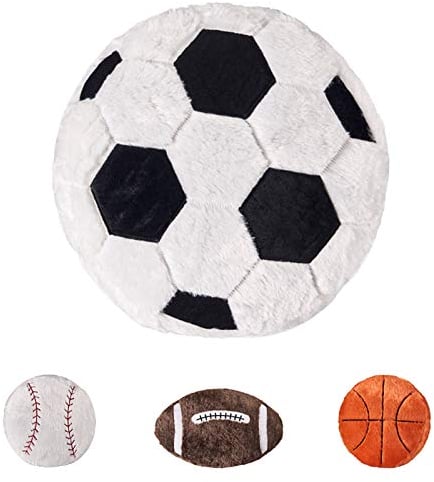 Eyands Fussball Kissen - Soft Ballkissen für Schlafzimmer-Dekoration, Fußball Kissen Fußball-Liebhaber (17.7x17.7inch)
