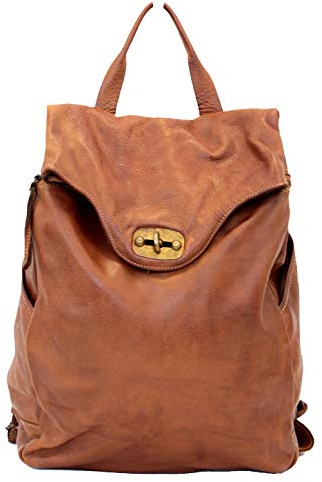 BZNA Bag Rinalto coganc braun Italy Rucksack Backpacker Designer Tasche Handtasche Schultertasche Leder Damen Neu