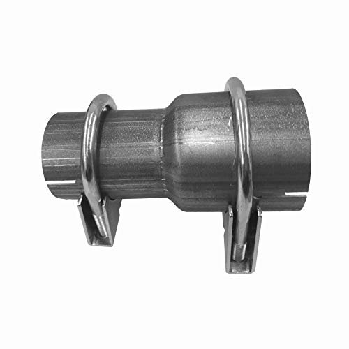 BLUETECH Réducteur de tuyau d'échappement Ø 40-75 mm + 2 colliers Argent