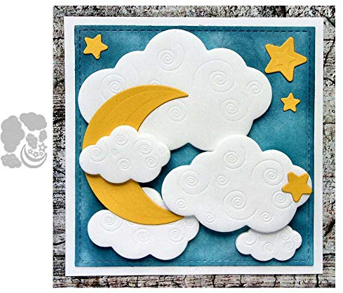 YunTrip-Metall-Stanzformen, Motiv: Mond, Stern, Wolken, Stanzschablonen für Bastelarbeiten, Scrapbooking, Fotoalbum, dekoratives Papier, Kartengestaltung