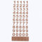 15mm Glitter / Diamante Number Stickers - Self Adhesive Birthday Card Embellishments (Rose Gold Glitter Bold)