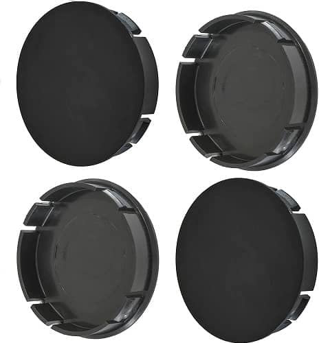 AUTOZOCO Embellecedor para Llantas tapacubo Universal 56 mm - tapabujes - tapon Central Rueda - Negro - 4 Unidades