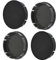 AUTOZOCO Embellecedor para Llantas tapacubo Universal 56 mm - tapabujes - tapon Central Rueda - Negro - 4 Unidades